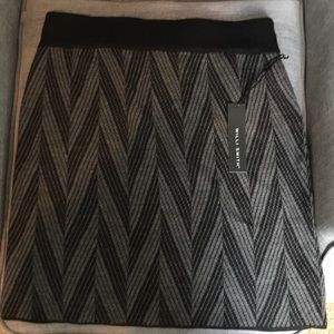 Black and grey 50% wool skirt. Willi Smith. medium